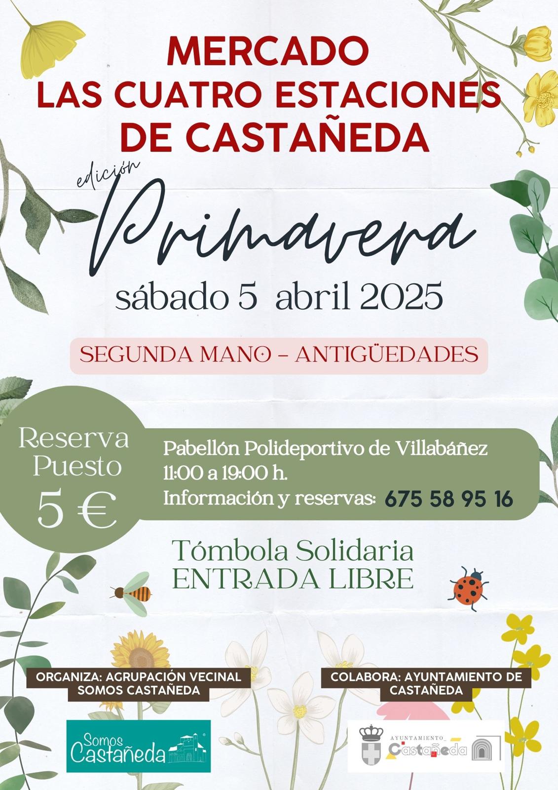 Sábado 5 de abril se celebrará el Mercado las cuatro estaciones de Castañeda Sábado 5 de abril se celebrará el Mercado las cuatro estaciones de Castañeda