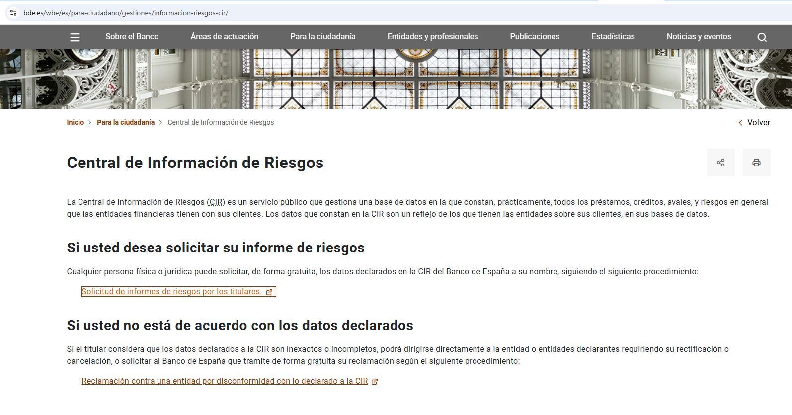 Web CIRBE