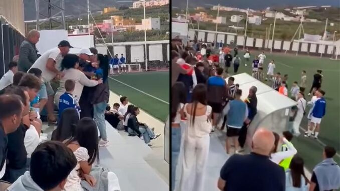Una brutal pelea entre padres paraliza un partido de fútbol base en Canarias