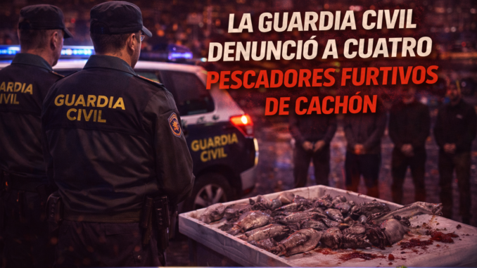 La Guardia Civil denunció el pasado fin de semana a cuatro pescadores furtivos